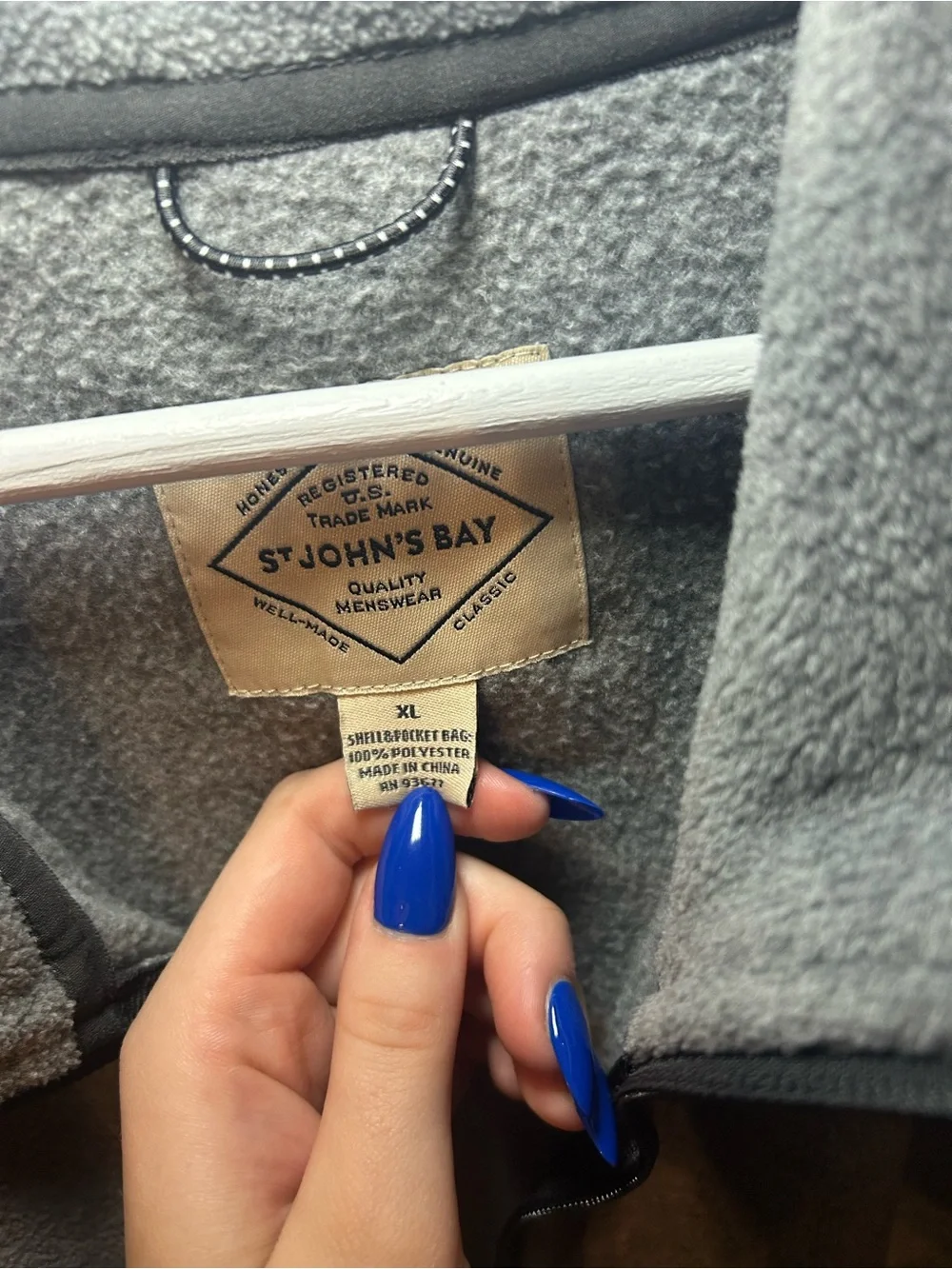 St. John's Bay Gray Full-Zip Hooded Jacket